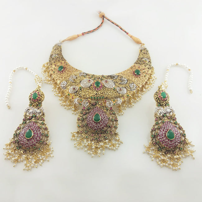 Necklace Set with Green Onyx-0 (6239970459831)