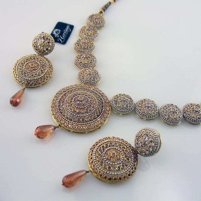Necklace set in shampain-0 (6239934939319)