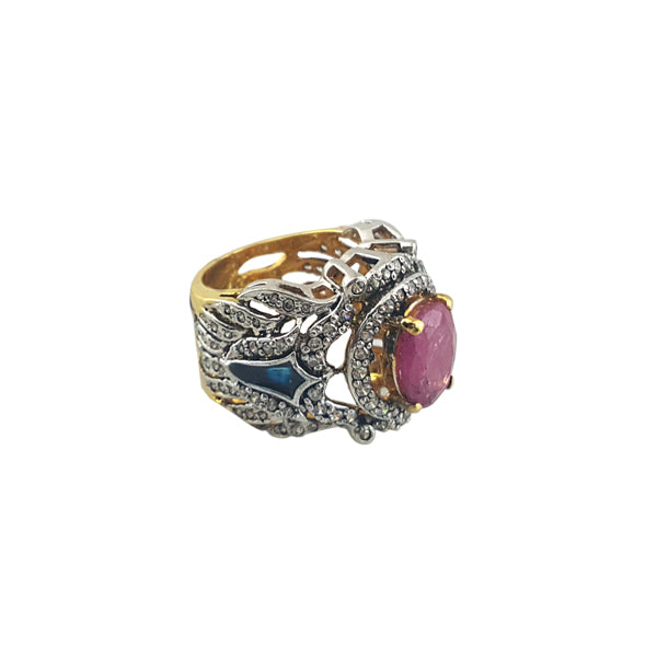 Ring in chetum with enamel-1040 (6239944507575)