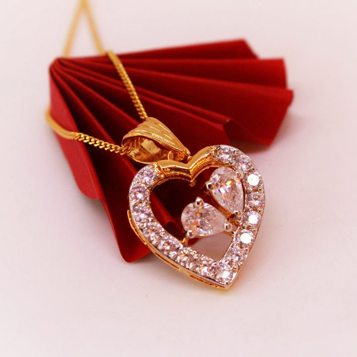 Heart Pendant With Chain (6259647217847)