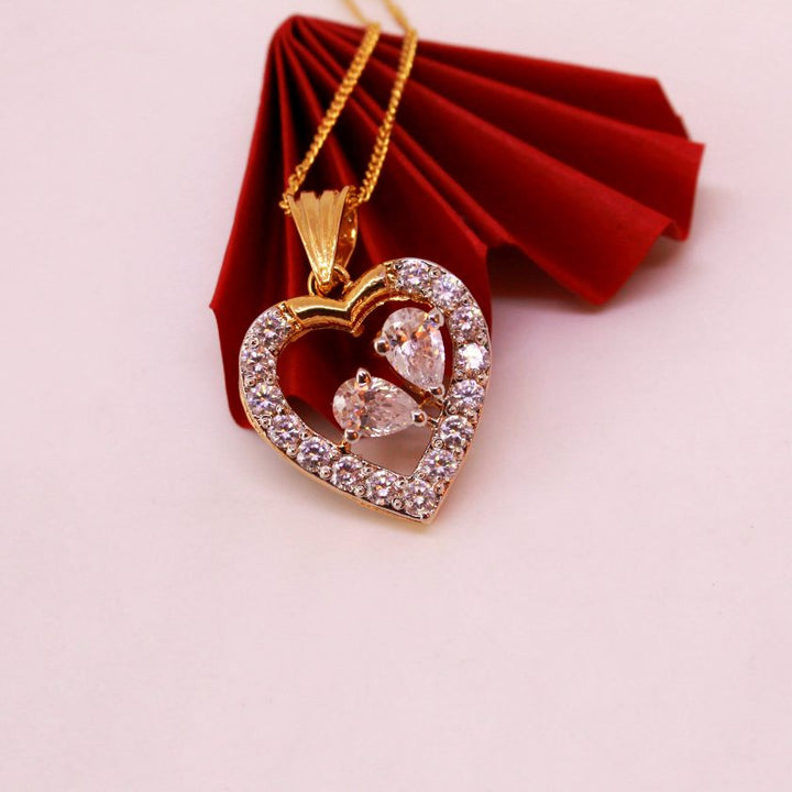 Heart Pendant With Chain (6259647217847)
